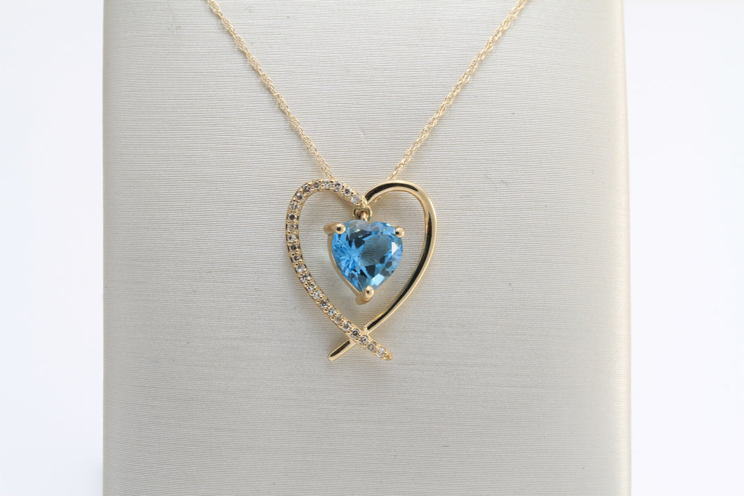 Blue Topaz and Yellow Gold