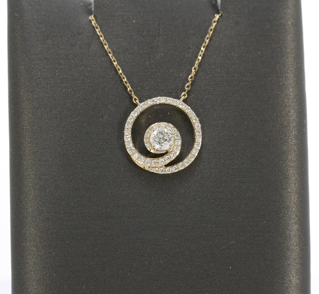 Diamond Swirl Necklace