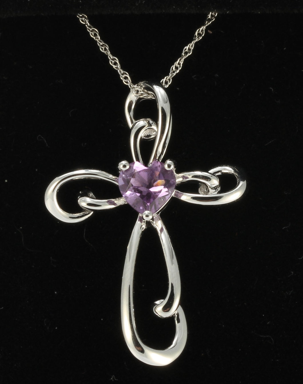 Amethyst Cross Necklace