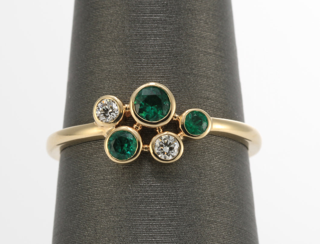 Emerald and Diamond Ring